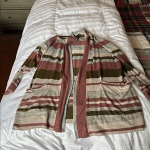 Striped Cardigan with Pockets